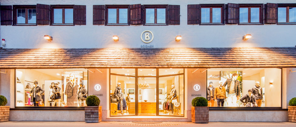 Eingang und Schaufenster von BOGNER Rottach-Egern